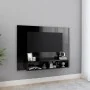 Mueble TV de pared contrachapado negro brillante 120x23,5x90 cm by , TV Furniture - Ref: Foro24-808276, Price: 63,72 €, Disco...