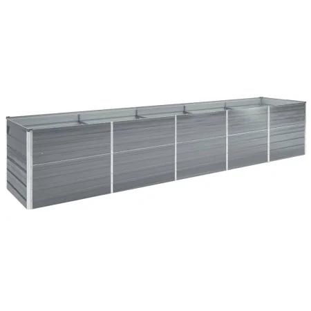 Arriate de acero galvanizado gris 400x80x45 cm by , Pots and planters - Ref: Foro24-47056, Price: 80,21 €, Discount: %