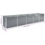 Arriate de acero galvanizado gris 400x80x45 cm by , Pots and planters - Ref: Foro24-47056, Price: 80,21 €, Discount: %