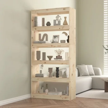 Estantería/divisor de espacios madera de pino 80x30x167,4 cm by , Bookcases and shelves - Ref: Foro24-808198, Price: 111,07 €...