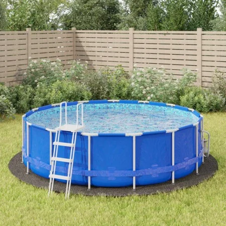 Tapiz de suelo piscina geotextil de poliéster gris claro Ø428cm de , Cubiertas para piscina - Ref: Foro24-94219, Precio: 39,4...