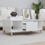 Mesa de centro madera contrachapada blanco brillo 90x50x36,5 cm by , Coffee table - Ref: Foro24-821062, Price: 49,21 €, Disco...