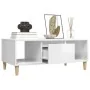 Mesa de centro madera contrachapada blanco brillo 90x50x36,5 cm by , Coffee table - Ref: Foro24-821062, Price: 49,21 €, Disco...