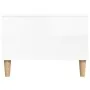 Mesa de centro madera contrachapada blanco brillo 90x50x36,5 cm by , Coffee table - Ref: Foro24-821062, Price: 49,21 €, Disco...