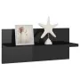 Estantes de pared 2 unidades negro brillo 40x11,5x18 cm de , Estantes y estanterías - Ref: Foro24-807311, Precio: 17,80 €, De...