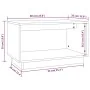 Mueble de TV de madera maciza de pino blanco 60x35x35 cm von , TV-Möbel - Ref: Foro24-813825, Preis: 40,47 €, Rabatt: %
