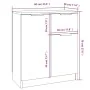 Aparador de madera contrachapada blanco 60x30x70 cm by , Sideboards - Ref: Foro24-811106, Price: 82,55 €, Discount: %