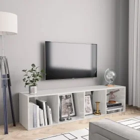 Estantería/mueble de TV blanco brillo 143x30x36 cm by , Shelves and shelves - Ref: Foro24-800267, Price: 77,77 €, Discount: %