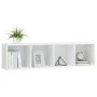 Estantería/mueble de TV blanco brillo 143x30x36 cm de , Estantes y estanterías - Ref: Foro24-800267, Precio: 77,77 €, Descuen...