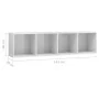 Estantería/mueble de TV blanco brillo 143x30x36 cm de , Estantes y estanterías - Ref: Foro24-800267, Precio: 77,77 €, Descuen...