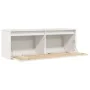 Armario de pared de madera maciza de pino blanco 100x30x35 cm de , Estantes y estanterías - Ref: Foro24-813467, Precio: 74,43...