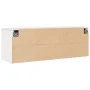 Armario de pared de madera maciza de pino blanco 100x30x35 cm de , Estantes y estanterías - Ref: Foro24-813467, Precio: 74,43...