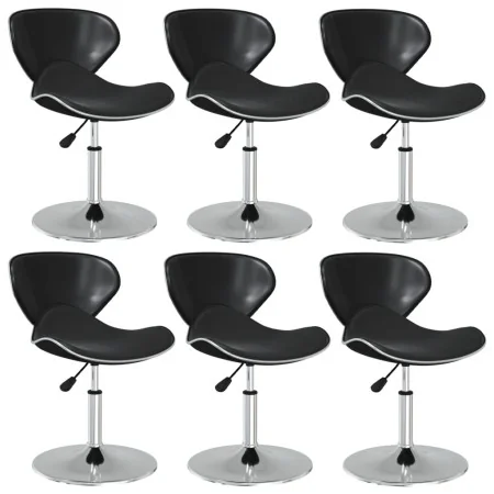 Sillas de comedor 6 unidades cuero sintético negro de , Sillas de comedor - Ref: Foro24-3088586, Precio: 297,12 €, Descuento: %