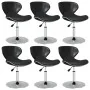 Sillas de comedor 6 unidades cuero sintético negro de , Sillas de comedor - Ref: Foro24-3088586, Precio: 297,12 €, Descuento: %