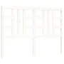 Estructura de cama con cabecero madera maciza blanco 140x200 cm de vidaXL, Camas y somieres - Ref: Foro24-3193922, Precio: 13...