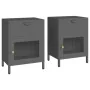 Mesitas de noche 2 uds acero y cristal antracita 40x30x54,5 cm von , Nachttische - Ref: Foro24-3095204, Preis: 183,07 €, Raba...
