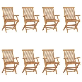 Sillas de jardín plegables 8 unidades madera maciza de teca by , Garden chairs - Ref: Foro24-3096595, Price: 539,60 €, Discou...