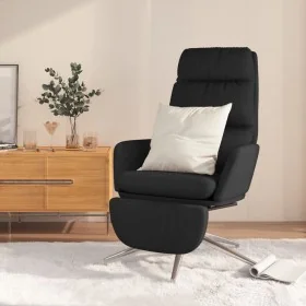 Sillón de relax con reposapiés tela negro by , Armchairs - Ref: Foro24-3097530, Price: 137,92 €, Discount: %