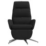 Sillón de relax con reposapiés tela negro by , Armchairs - Ref: Foro24-3097530, Price: 137,89 €, Discount: %