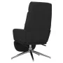 Sillón de relax con reposapiés tela negro by , Armchairs - Ref: Foro24-3097530, Price: 137,89 €, Discount: %