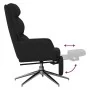 Sillón de relax con reposapiés tela negro by , Armchairs - Ref: Foro24-3097530, Price: 137,89 €, Discount: %