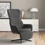 Sillón de relax con reposapiés terciopelo gris oscuro by , Armchairs - Ref: Foro24-3097496, Price: 119,21 €, Discount: %