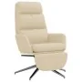 Sillón de relax con reposapiés tela color crema by , Armchairs - Ref: Foro24-3097526, Price: 126,43 €, Discount: %