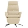 Sillón de relax con reposapiés tela color crema by , Armchairs - Ref: Foro24-3097526, Price: 126,43 €, Discount: %