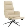 Sillón de relax con reposapiés tela color crema by , Armchairs - Ref: Foro24-3097526, Price: 126,43 €, Discount: %