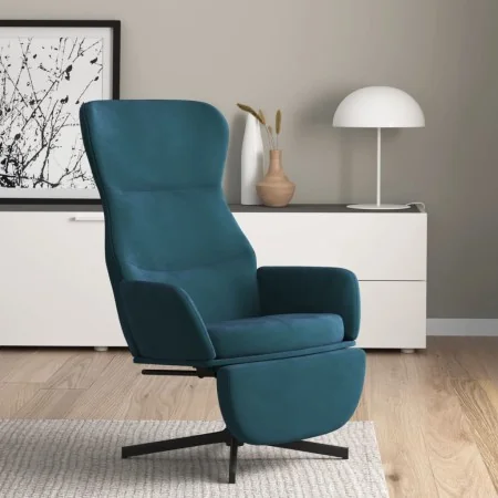Sillón de relax con reposapiés terciopelo azul von , Sessel - Ref: Foro24-3097505, Preis: 118,86 €, Rabatt: %