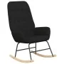 Sillón mecedora con taburete tela negro by , Rocking chairs - Ref: Foro24-3097710, Price: 138,71 €, Discount: %