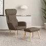 Sillón de relax con taburete de tela gris taupé by , Armchairs - Ref: Foro24-3097759, Price: 133,15 €, Discount: %