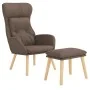 Sillón de relax con taburete de tela gris taupé by , Armchairs - Ref: Foro24-3097759, Price: 133,15 €, Discount: %