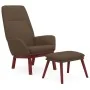 Sillón de relax con taburete de tela gris taupé by , Armchairs - Ref: Foro24-3097880, Price: 142,53 €, Discount: %