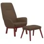 Sillón de relax con taburete de tela gris taupé by , Armchairs - Ref: Foro24-3097880, Price: 142,53 €, Discount: %