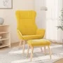 Sillón de relax con taburete tela amarillo mostaza by , Armchairs - Ref: Foro24-3097889, Price: 123,31 €, Discount: %