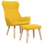 Sillón de relax con taburete tela amarillo mostaza by , Armchairs - Ref: Foro24-3097889, Price: 123,31 €, Discount: %