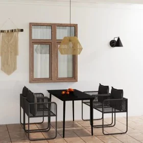 Juego de comedor para jardín 5 piezas negro von , Gartensets - Ref: Foro24-3099085, Preis: 414,95 €, Rabatt: %