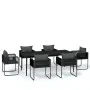 Juego de comedor para jardín 7 piezas negro de , Conjuntos de jardín - Ref: Foro24-3099087, Precio: 602,16 €, Descuento: %