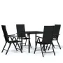 Juego de comedor de jardín 5 piezas negro von , Gartensets - Ref: Foro24-3099102, Preis: 336,30 €, Rabatt: %