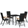 Juego de comedor para jardín 5 piezas negro von , Gartensets - Ref: Foro24-3099114, Preis: 339,68 €, Rabatt: %