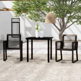 Juego de comedor para jardín 3 piezas negro by , Garden sets - Ref: Foro24-3099149, Price: 276,16 €, Discount: %