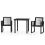 Juego de comedor para jardín 3 piezas negro de , Conjuntos de jardín - Ref: Foro24-3099149, Precio: 279,59 €, Descuento: %