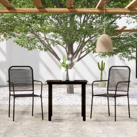 Juego de comedor para jardín 3 piezas negro de , Conjuntos de jardín - Ref: Foro24-3099137, Precio: 197,31 €, Descuento: %