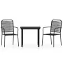 Juego de comedor para jardín 3 piezas negro de , Conjuntos de jardín - Ref: Foro24-3099137, Precio: 197,31 €, Descuento: %