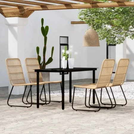 Juego de comedor para jardín 5 piezas color roble de , Conjuntos de jardín - Ref: Foro24-3099163, Precio: 578,88 €, Descuento: %
