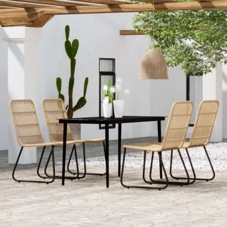 Juego de comedor para jardín 5 piezas color roble de , Conjuntos de jardín - Ref: Foro24-3099175, Precio: 572,38 €, Descuento: %