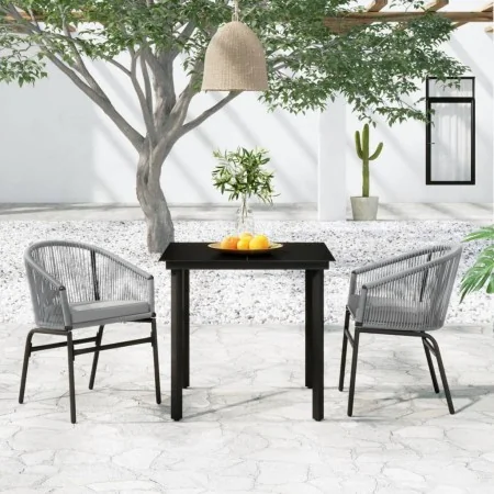 Juego de comedor de jardín 3 piezas gris de , Conjuntos de jardín - Ref: Foro24-3099233, Precio: 253,39 €, Descuento: %