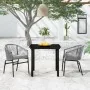 Juego de comedor de jardín 3 piezas gris de , Conjuntos de jardín - Ref: Foro24-3099233, Precio: 253,39 €, Descuento: %