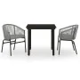 Juego de comedor de jardín 3 piezas gris de , Conjuntos de jardín - Ref: Foro24-3099233, Precio: 253,39 €, Descuento: %